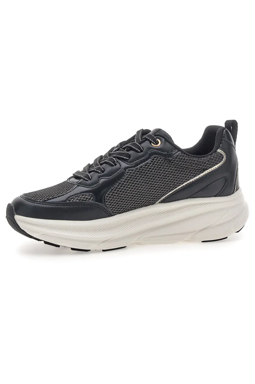 Sneakers da donna nere con inserti mesh Pittarello 8W25069