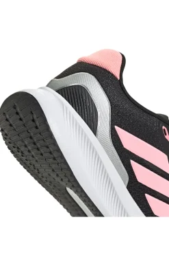 Sneakers da running nere con dettagli rosa in mesh Adidas Runfalcon 5 J