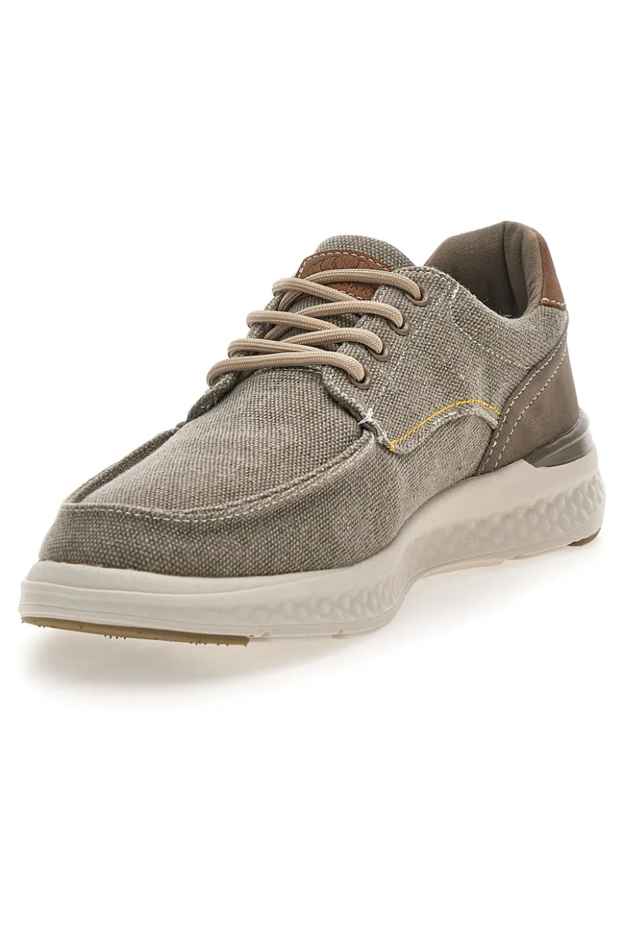 Sneakers da uomo beige in tessuto Sevenoaks YH25096