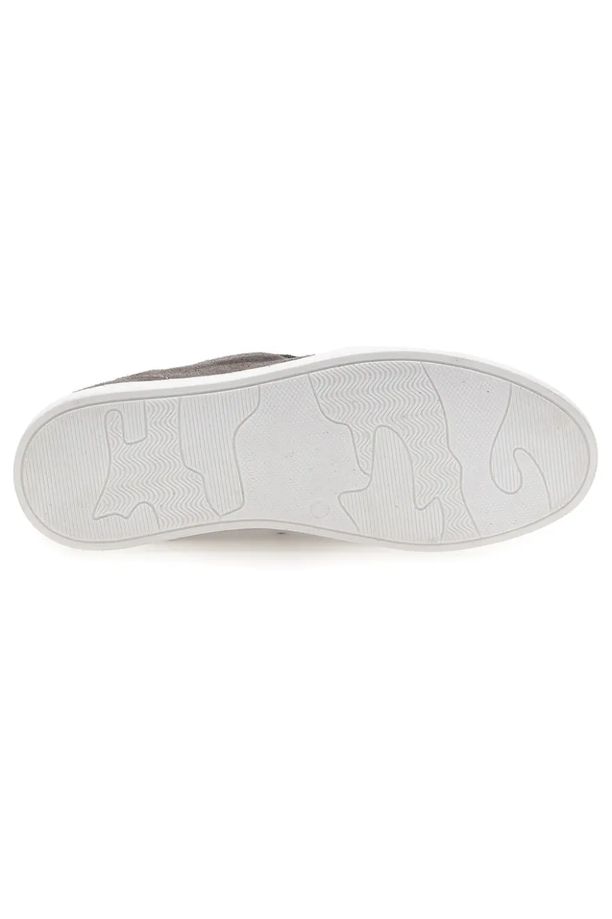 Sneakers da uomo grigio in pelle Ptr 3001