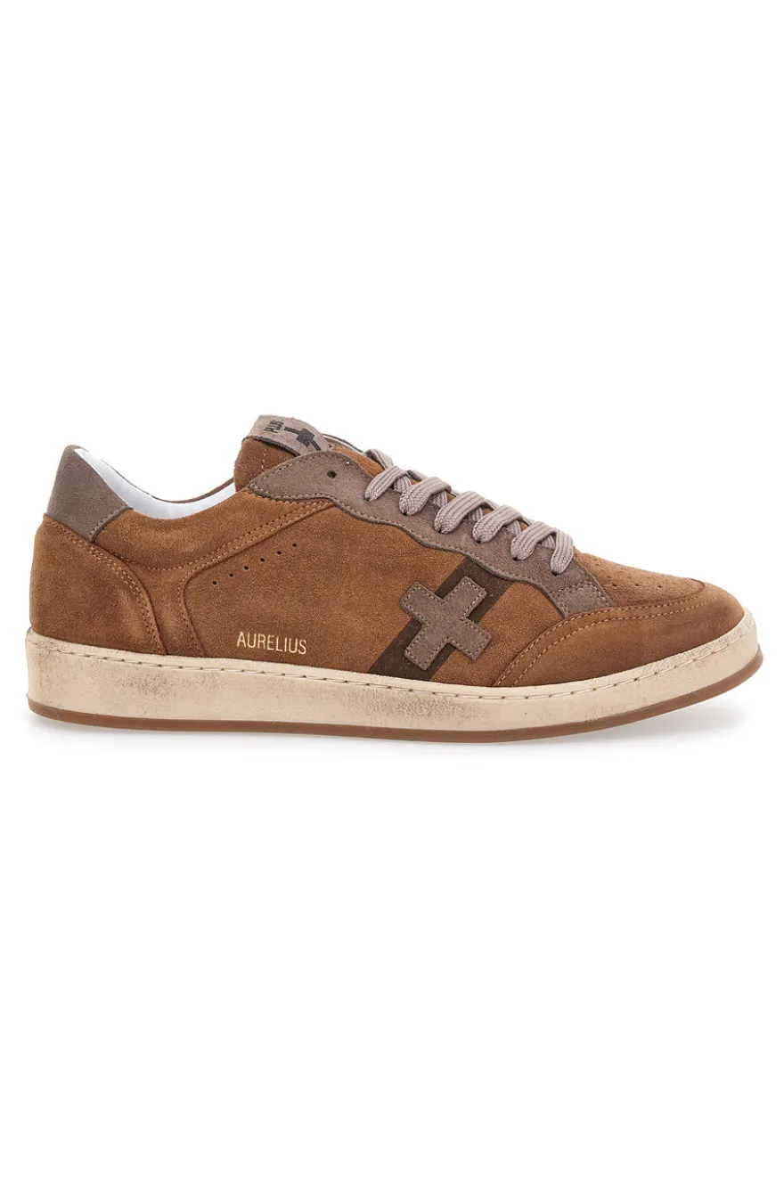 Sneakers da uomo marrone in pelle Pittarello Plus Aurelius