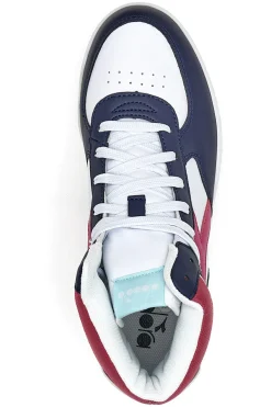 Sneakers Diadora Raptor Mid GS Bianche, Blu e Fuxia