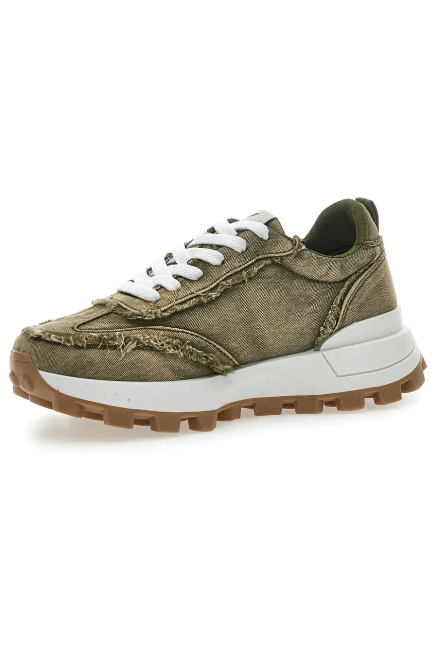 Sneakers Effetto Jeans Verdi FREDDY FY7604