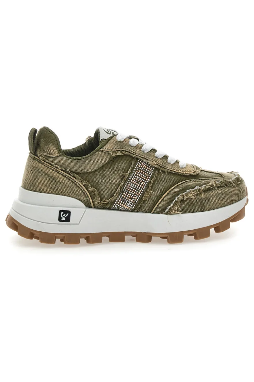 Sneakers Effetto Jeans Verdi FREDDY FY7604