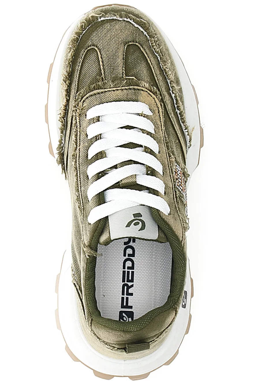 Sneakers Effetto Jeans Verdi FREDDY FY7604