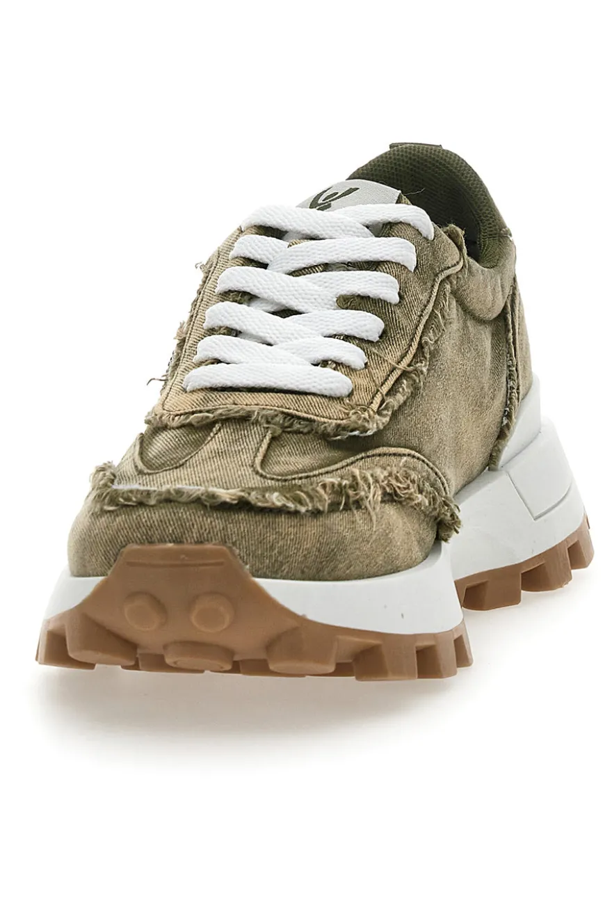 Sneakers Effetto Jeans Verdi FREDDY FY7604