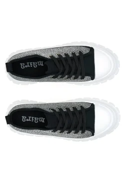 Sneakers Flatform 268603 Nere con Strass