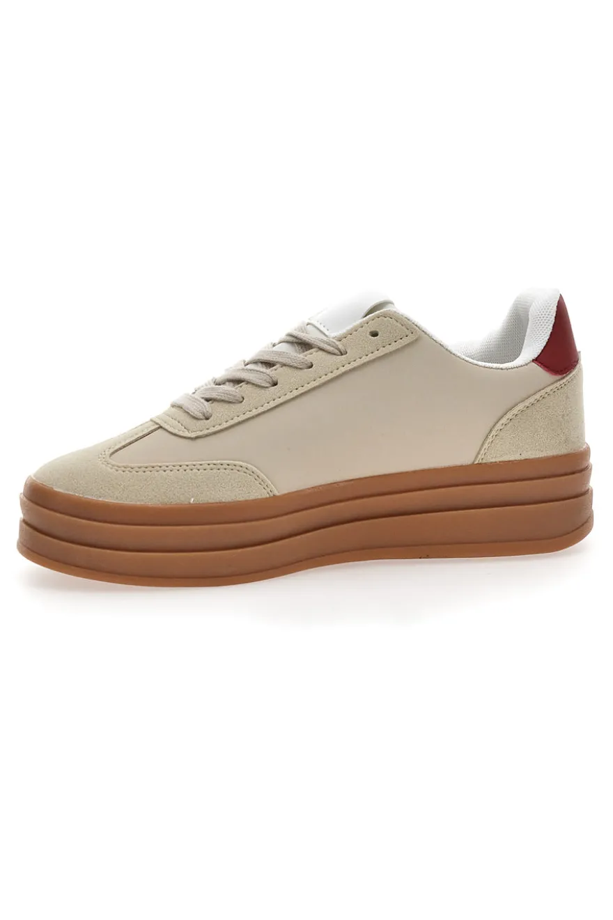 Sneakers Flatform Beige Cafè Cost BKTZ3003