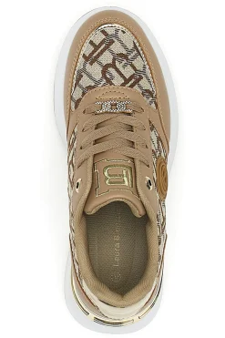 Sneakers Flatform Marroni con Logo e Dettagli Dorati Laura Biagiotti 8917