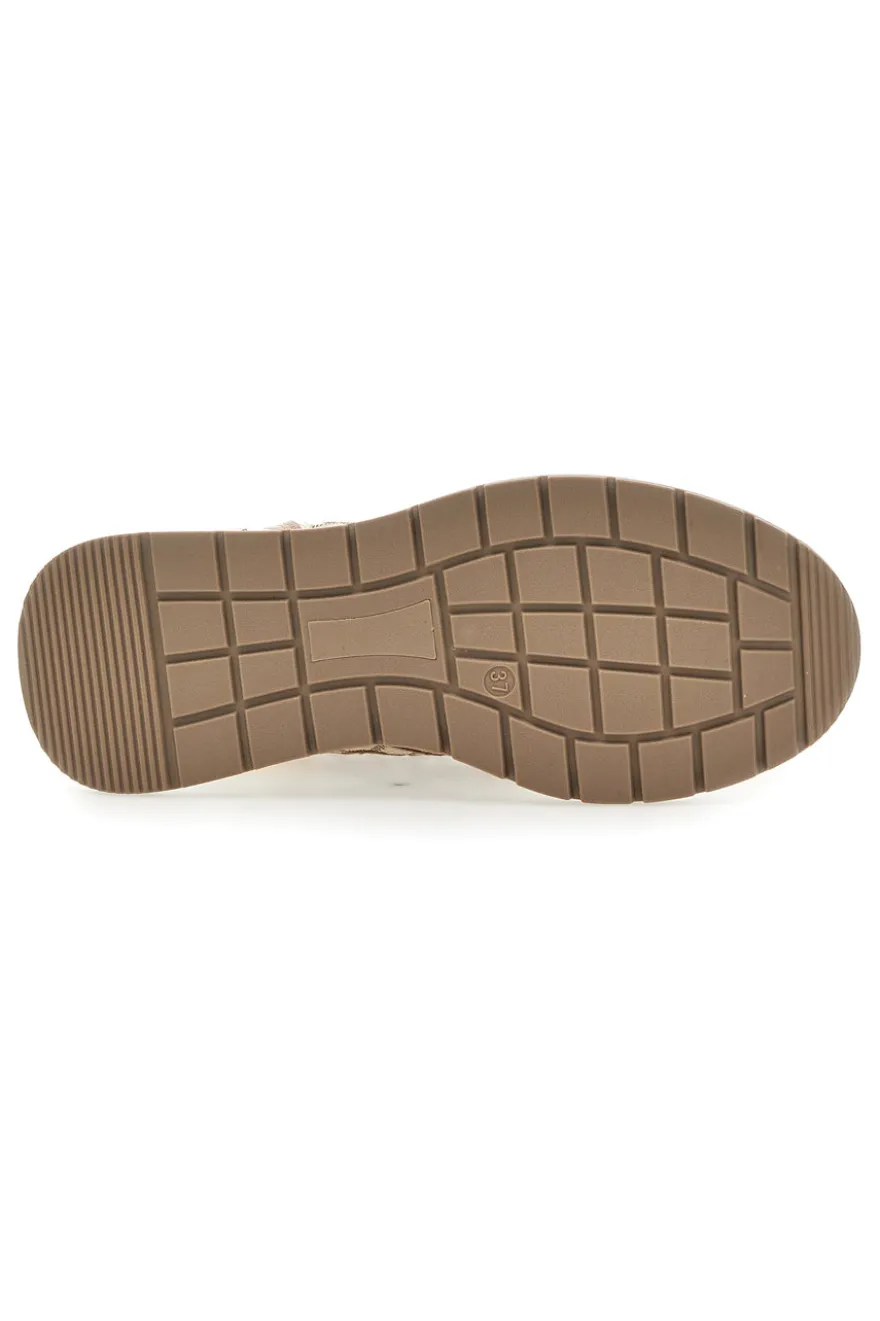 Sneakers Flatform Marroni con Logo e Dettagli Dorati Laura Biagiotti 8917
