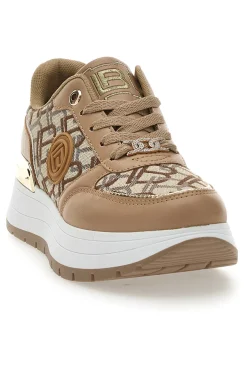 Sneakers Flatform Marroni con Logo e Dettagli Dorati Laura Biagiotti 8917