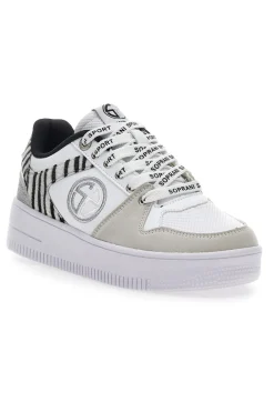 Sneakers Flatform Soprani Alex Bianche Animalier
