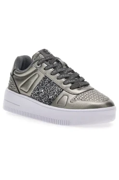Sneakers Flatform Soprani Jimmy Glitter Piombo