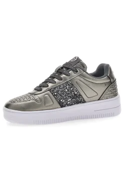 Sneakers Flatform Soprani Jimmy Glitter Piombo