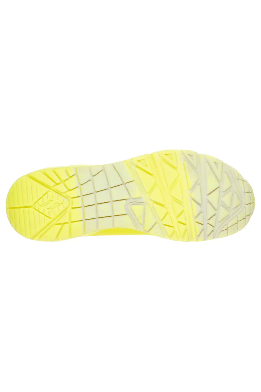 Sneakers Gialle con Air-Cooled Memory Foam Skech-Air Skechers Uno - Night Shades