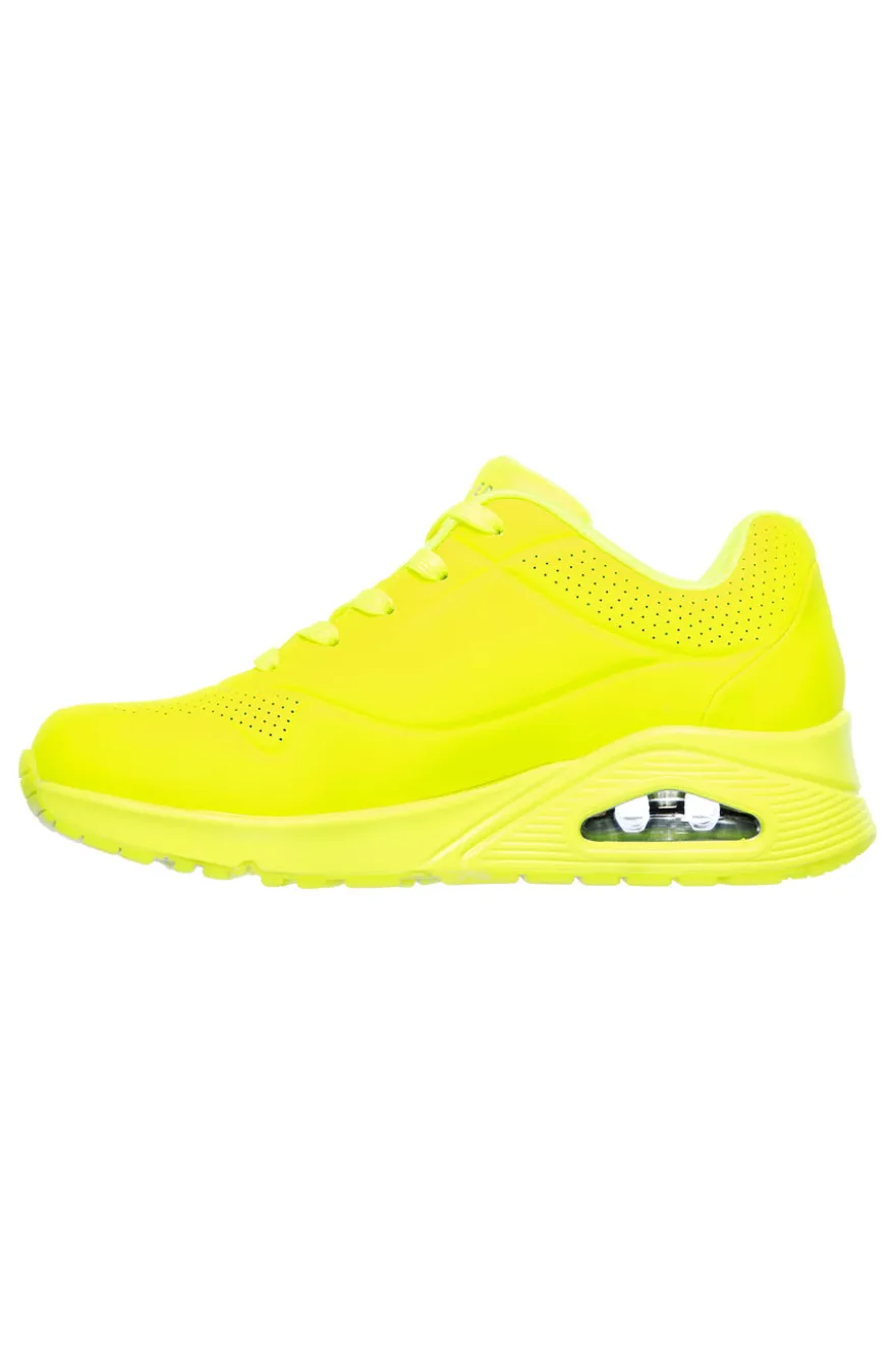 Sneakers Gialle con Air-Cooled Memory Foam Skech-Air Skechers Uno - Night Shades