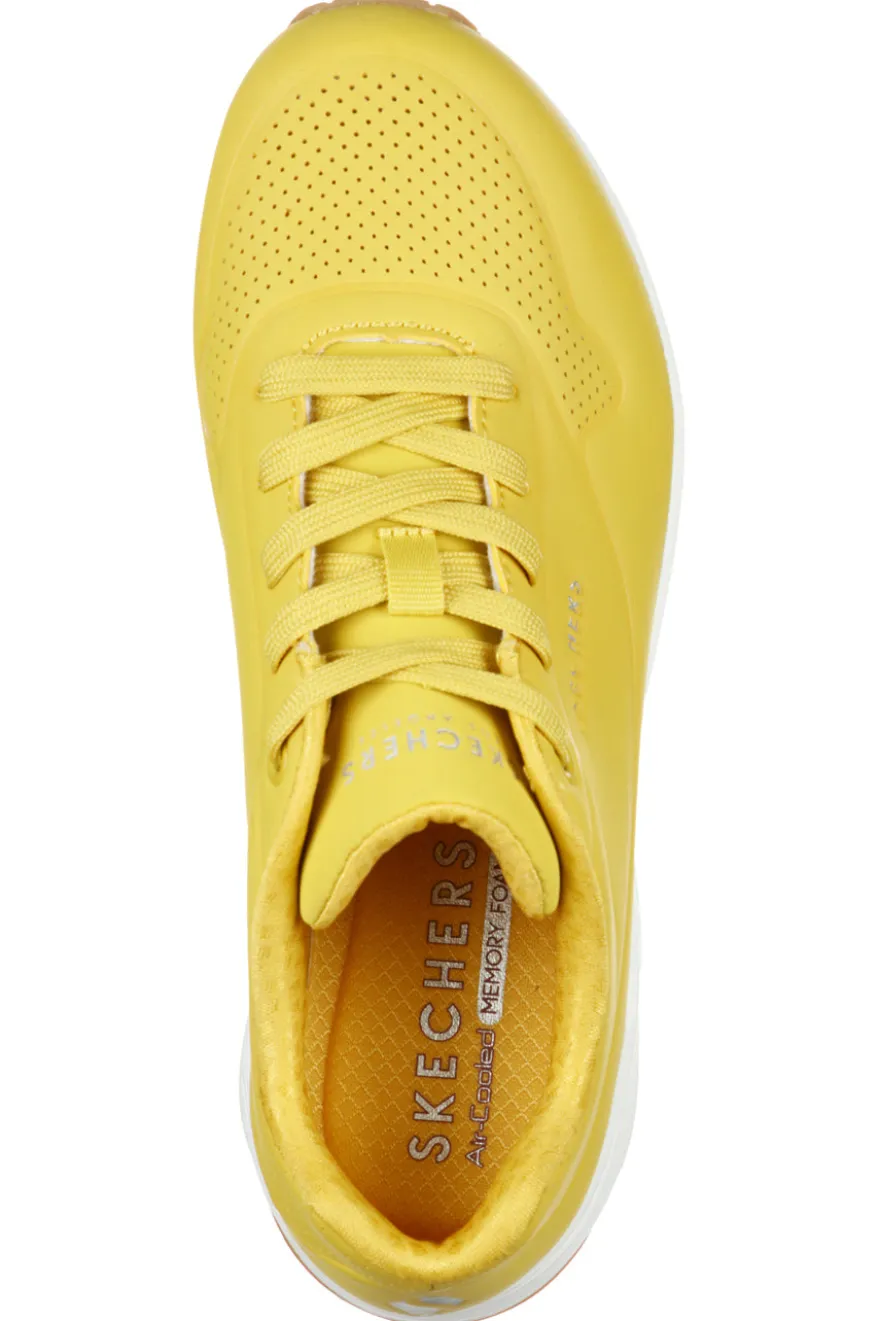 Sneakers Gialle da Donna Skechers Uno-Stand on Air