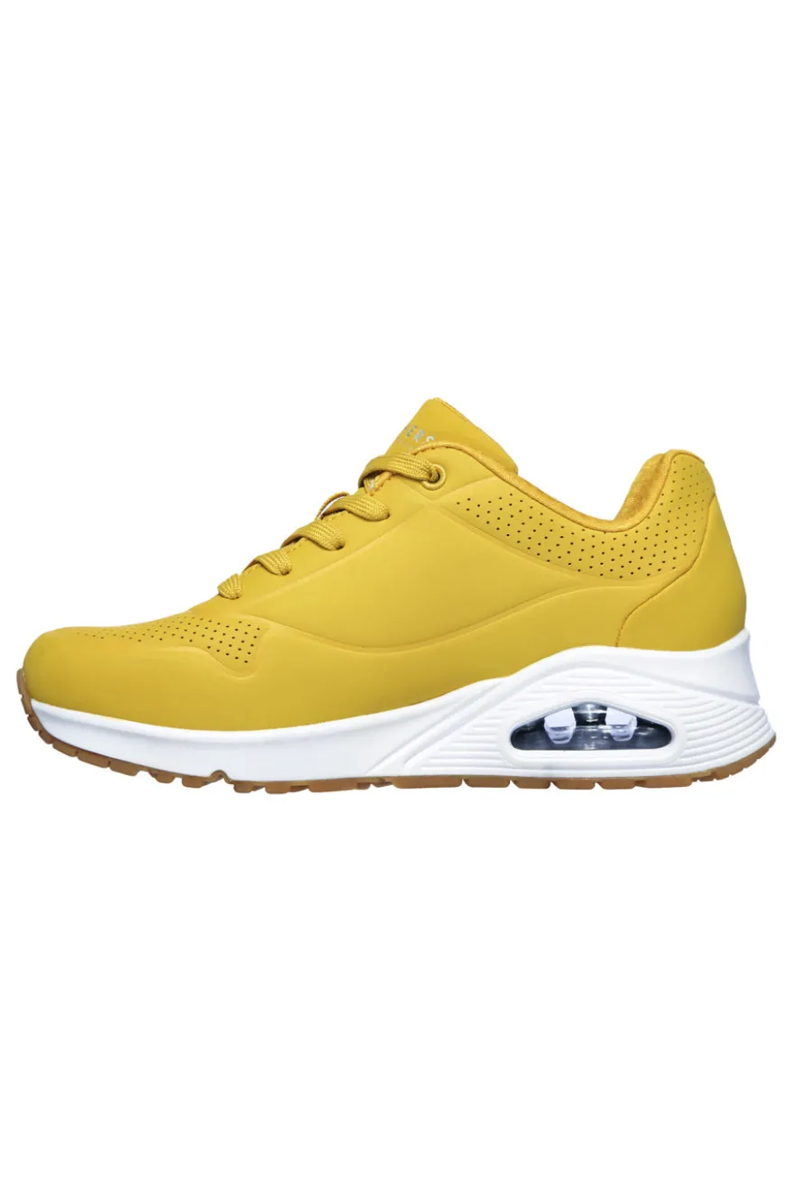 Sneakers Gialle da Donna Skechers Uno-Stand on Air