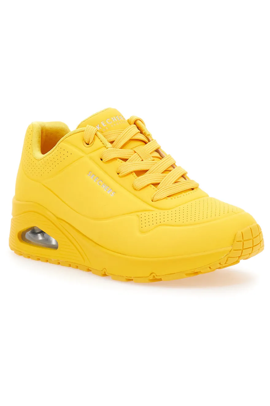 Sneakers Gialle da Donna Skechers Uno-Stand on Air