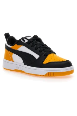 Sneakers Gialle e Nere con lacci Puma Rebound V6 Lo Jr