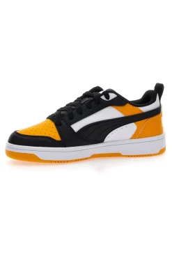Sneakers Gialle e Nere con lacci Puma Rebound V6 Lo Jr