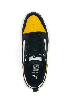 Sneakers Gialle e Nere con lacci Puma Rebound V6 Lo Jr