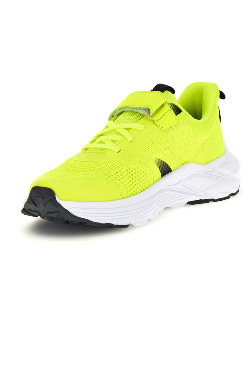 Sneakers Gialle fluo con chiusura a strappo in tessuto traspirante Diadora Snipe 4 Jr