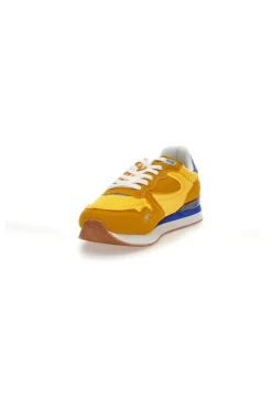 Sneakers gialle in tessuto con dettagli scamosciati Gas OMY MIX
