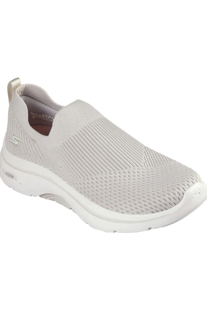 Sneakers Grigia Slip On da Donna Skechers Go Walk Arch Fit 2.0