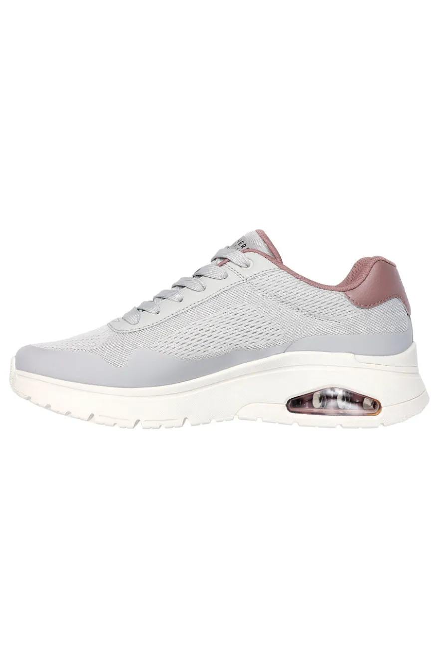 Sneakers Grigie Con Bolla ad Aria Skechers Uno Flex Spring On Air