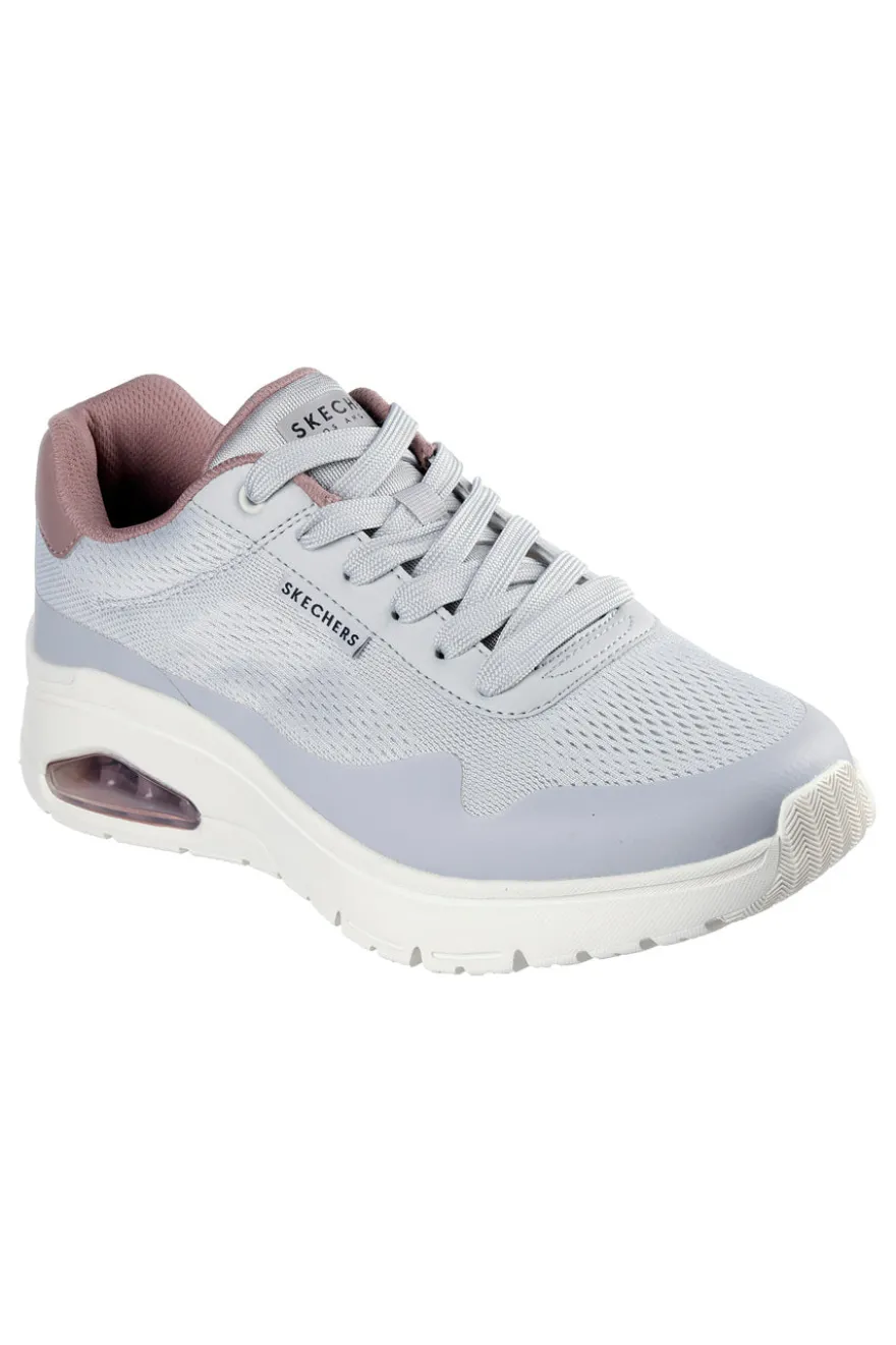 Sneakers Grigie Con Bolla ad Aria Skechers Uno Flex Spring On Air