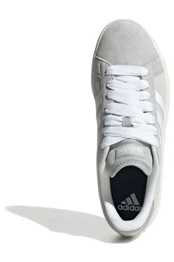 Sneakers grigie con dettagli bianchi stile retrò Adidas Grand Court Base 00s