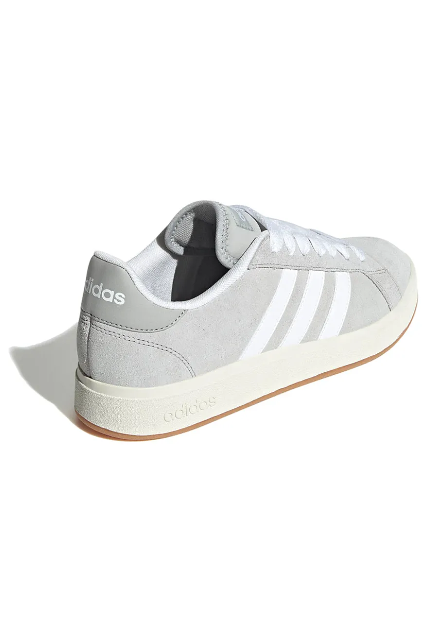 Sneakers grigie con dettagli bianchi stile retrò Adidas Grand Court Base 00s