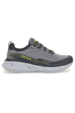 Sneakers grigie con dettagli fluo ROUTE 66 RO51811D