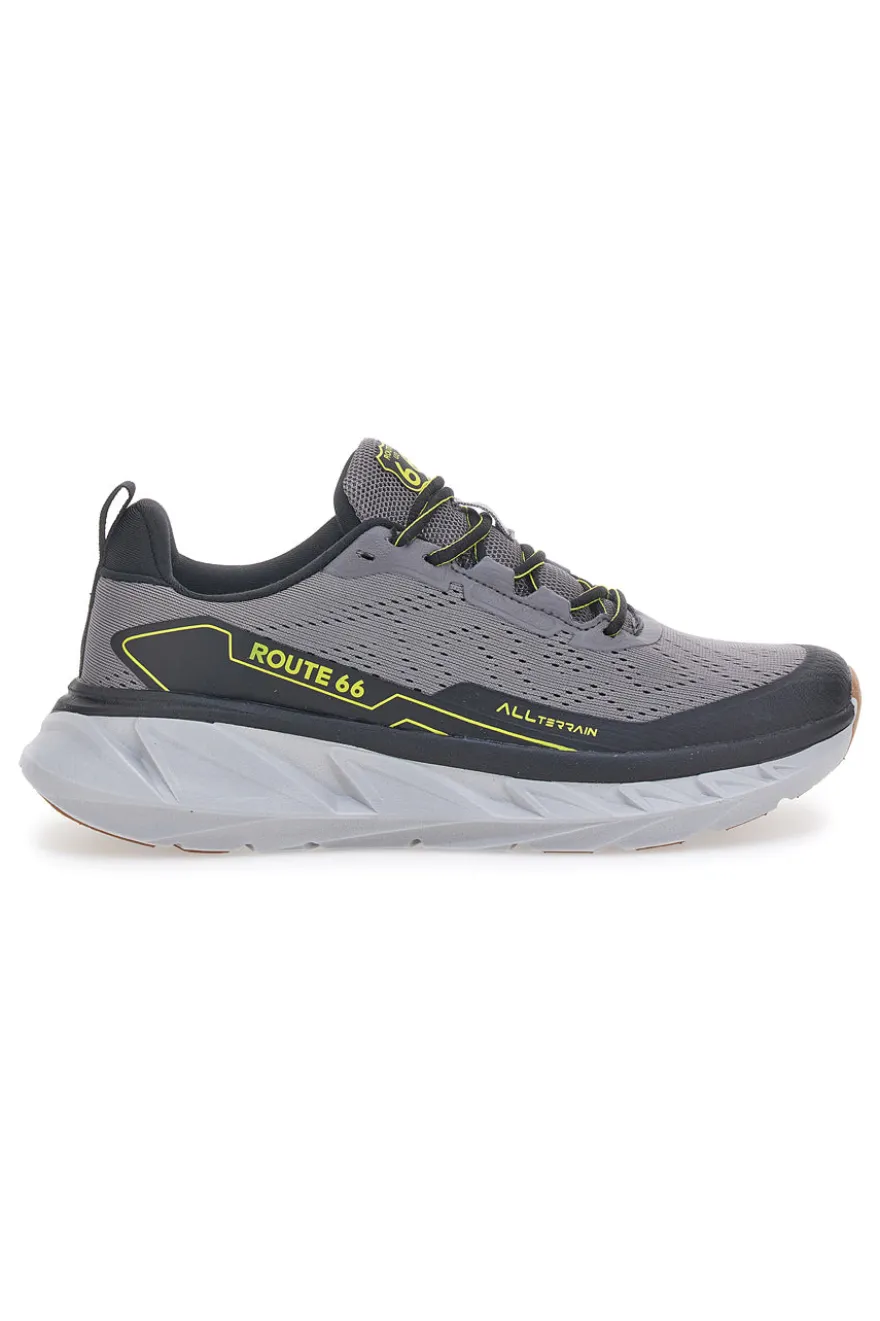 Sneakers grigie con dettagli fluo ROUTE 66 RO51811D