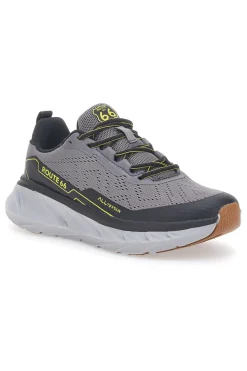 Sneakers grigie con dettagli fluo ROUTE 66 RO51811D