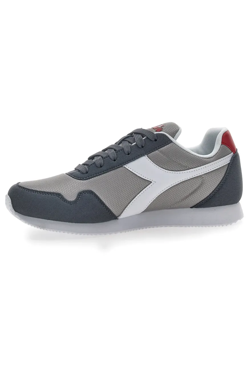 Sneakers Grigie con Fregio Bianco Diadora Simple Run