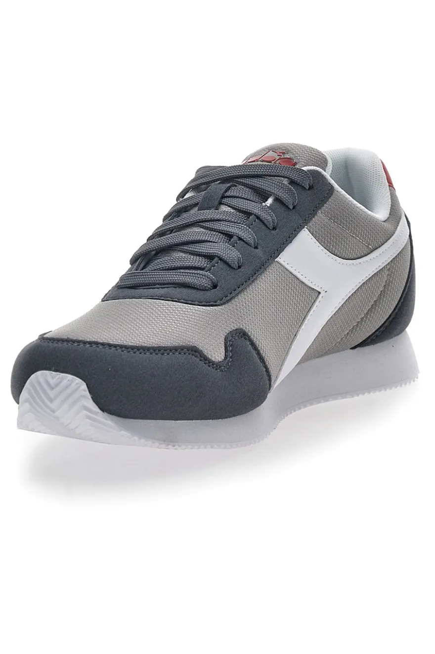 Sneakers Grigie con Fregio Bianco Diadora Simple Run
