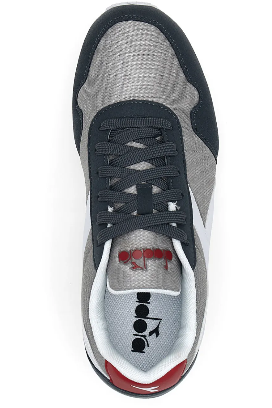 Sneakers Grigie con Fregio Bianco Diadora Simple Run