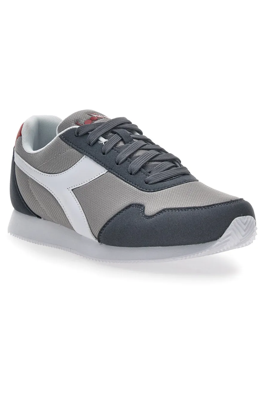 Sneakers Grigie con Fregio Bianco Diadora Simple Run