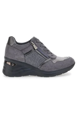 Sneakers grigie con Lacci e Platform INBLU IN402025