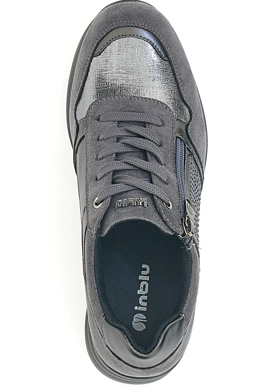 Sneakers grigie con Lacci e Platform INBLU IN402025