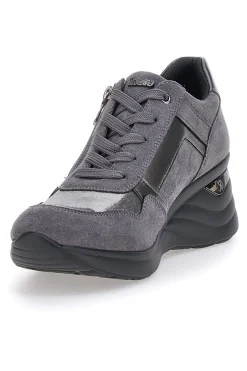 Sneakers grigie con Lacci e Platform INBLU IN402025