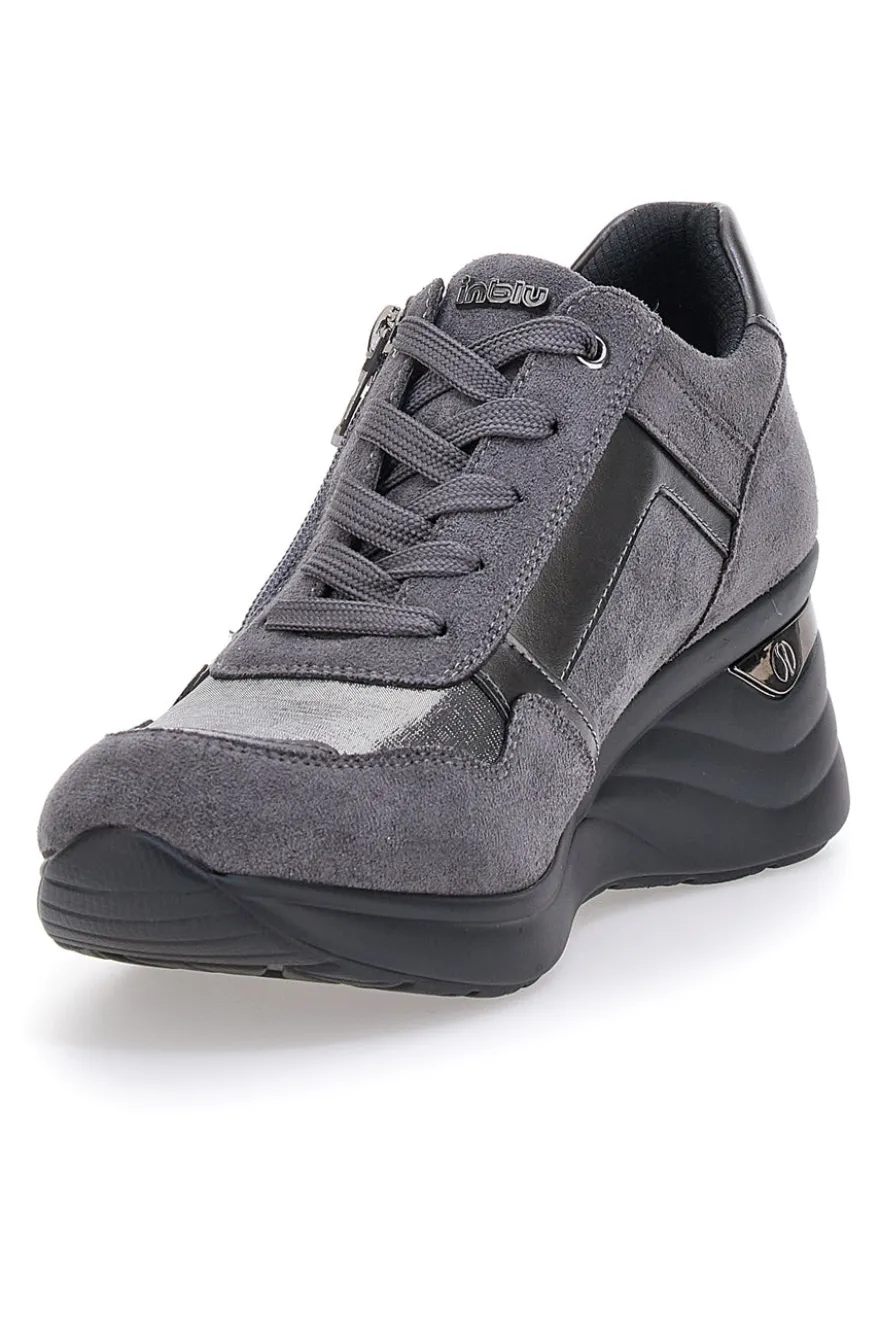 Sneakers grigie con Lacci e Platform INBLU IN402025