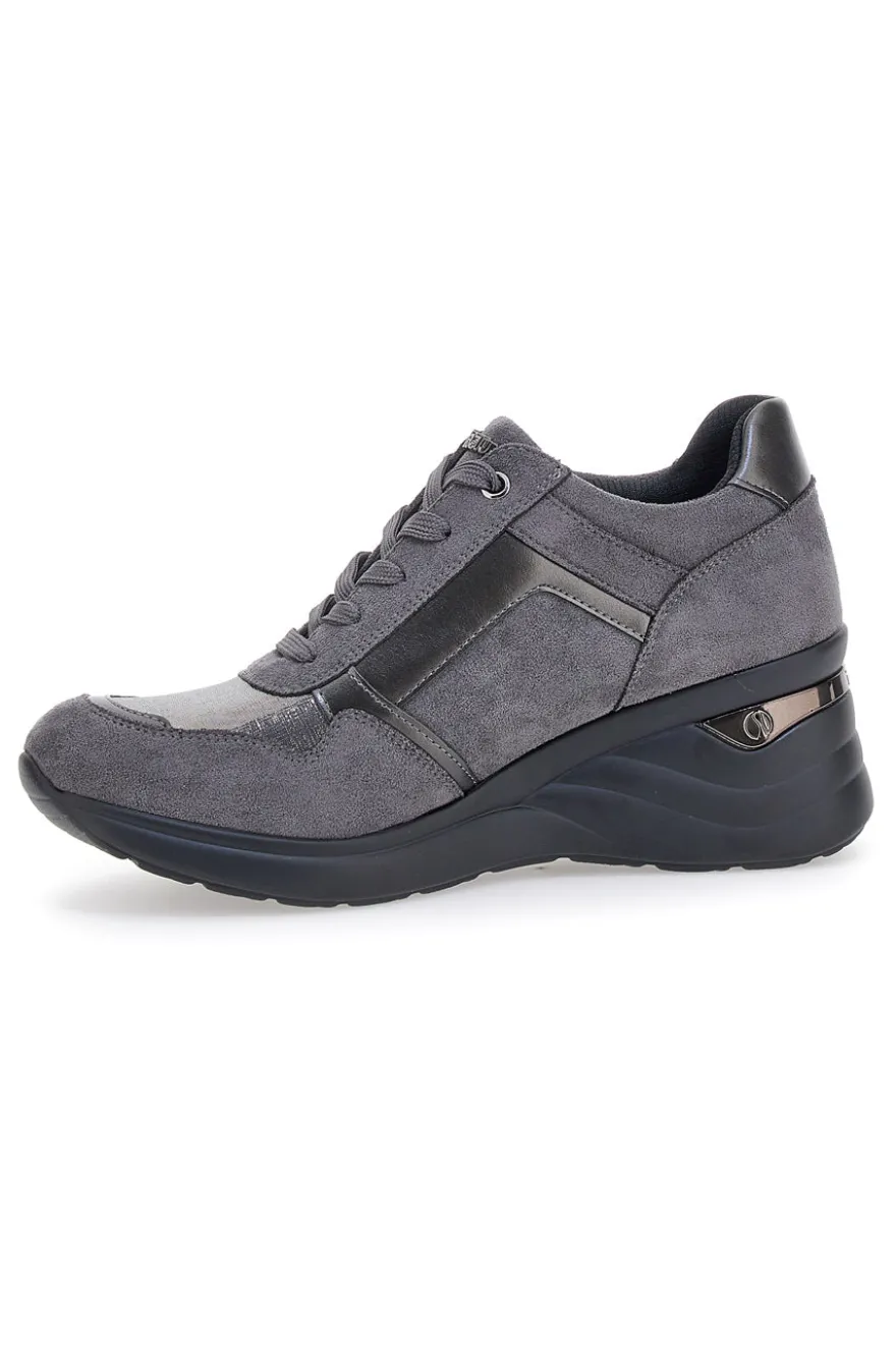 Sneakers grigie con Lacci e Platform INBLU IN402025
