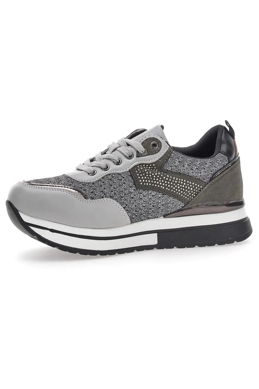 Sneakers Grigie Con Platform Miss Pappalea 23011