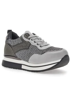 Sneakers Grigie Con Platform Miss Pappalea 23011
