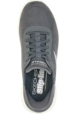 Sneakers Grigie Con Slip-Ins Skechers Go Walk Flex Smooth Motion