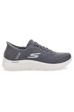 Sneakers Grigie Con Slip-Ins Skechers Go Walk Flex Smooth Motion