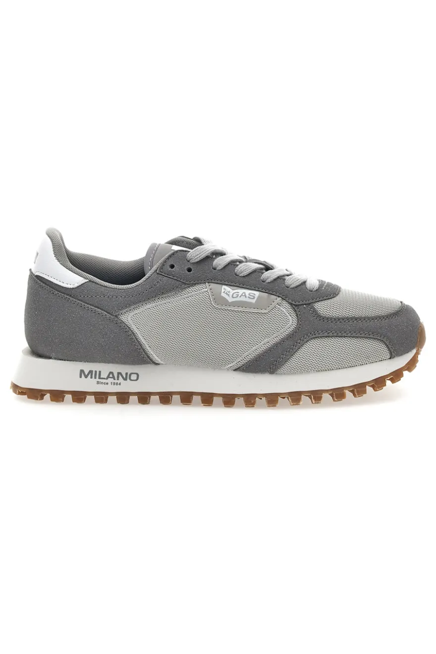 Sneakers Grigie Con Suola a Contasto Gas Spidy Mix